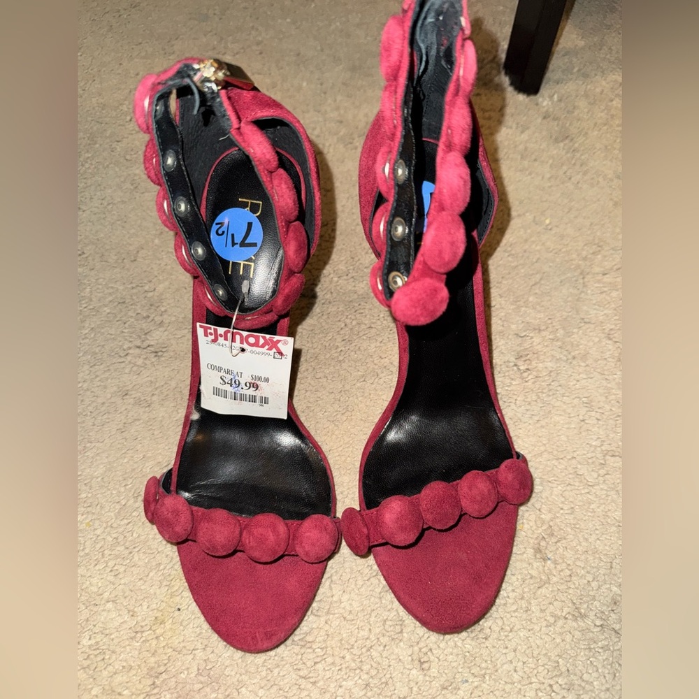 Brand New Raye Burgundy Heels size 7.5